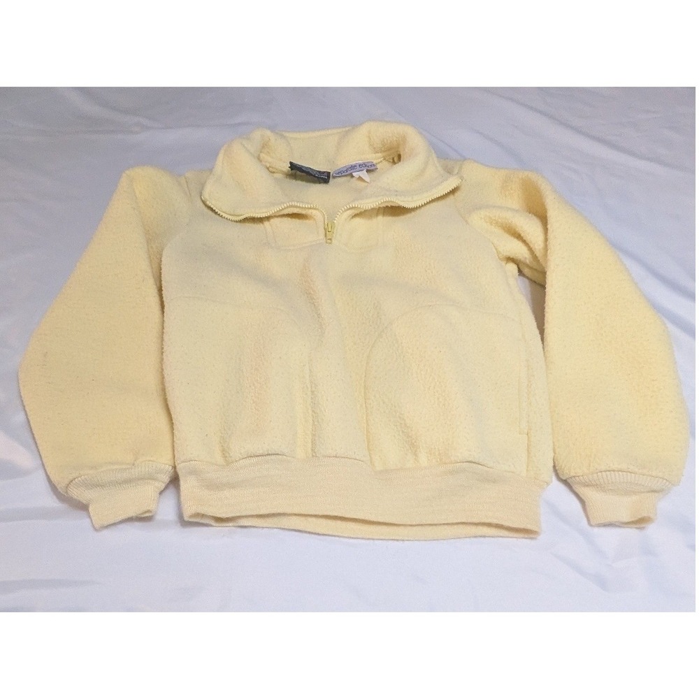 Separate Editions Fleece Pullover Womens Medium Yellow Excellent Vintage 90s USA